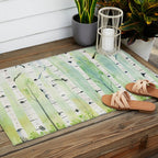 Birch Trees 2  Outdoor Rug Gallery Image 2