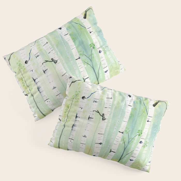 Birch Trees 2  Pillow Sham Gallery Image 3