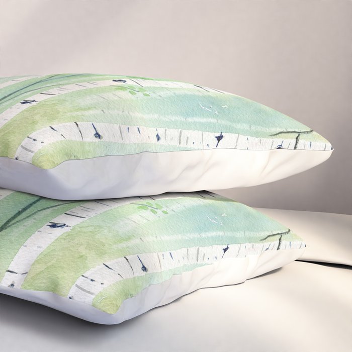 Birch Trees 2  Pillow Sham Gallery Image 3
