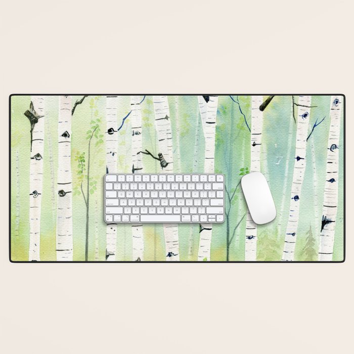 Birch Trees 2  Desk Mat Gallery Image 1