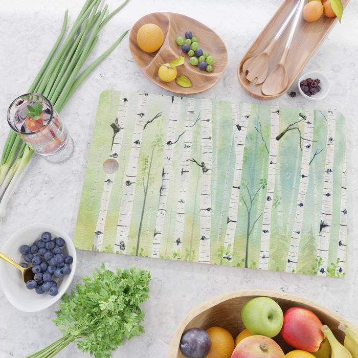 Birch Trees 2  Cutting Board Gallery Image 2