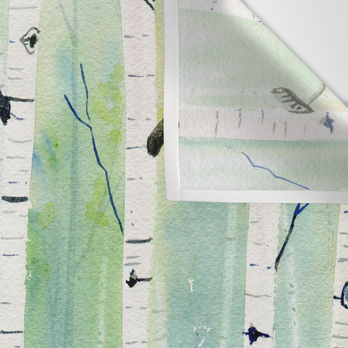 Birch Trees 2  Wall Tapestry Gallery Image 3