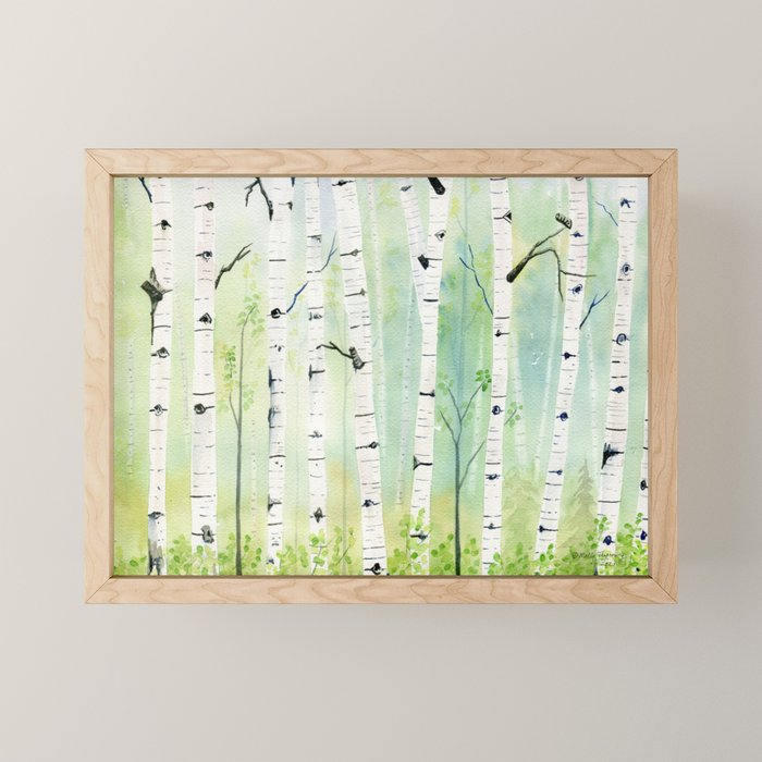 Birch Trees 2  Mini Art Print Gallery Image 1