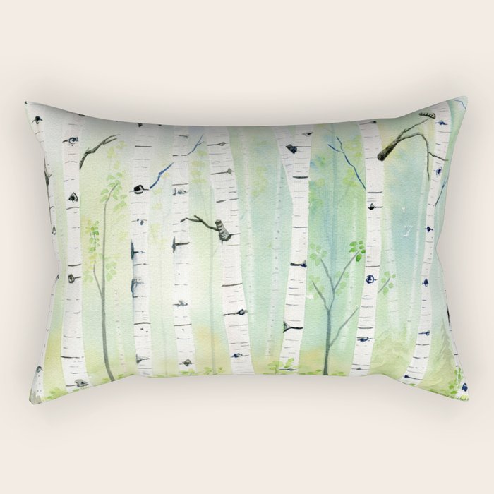 Birch Trees 2  Rectangular Pillow Gallery Image 2