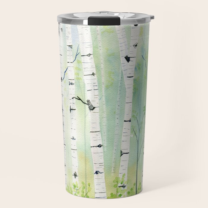 Birch Trees 2  Travel Mug Gallery Image 1
