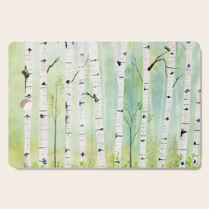 Birch Trees 2  Cutting Board Gallery Image 1