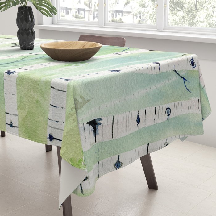 Birch Trees 2  Tablecloth Gallery Image 3