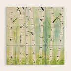 Birch Trees 2  Wood Wall Art Gallery Image 1