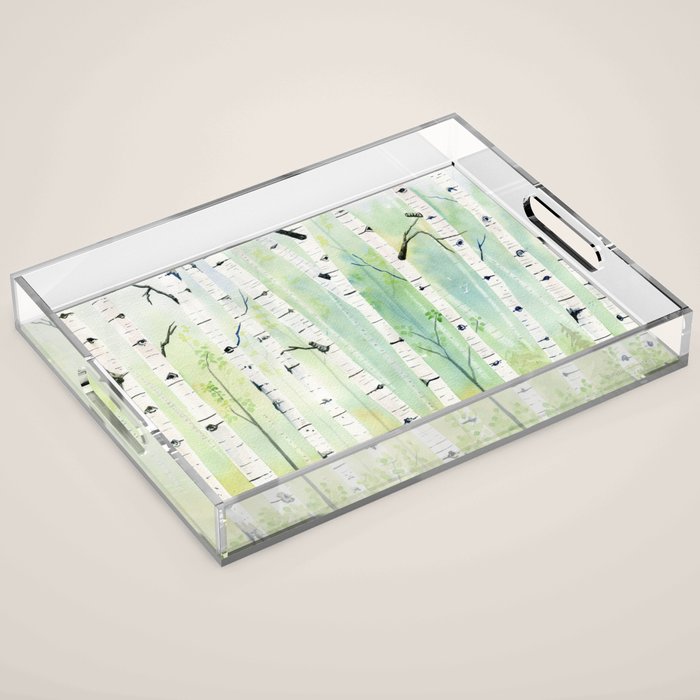 Birch Trees 2  Acrylic Tray Gallery Image 1