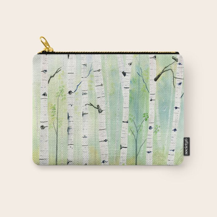 Birch Trees 2  Carry All Pouch Gallery Image 1
