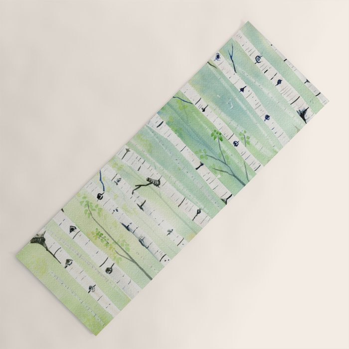 Birch Trees 2  Yoga Mat Gallery Image 1