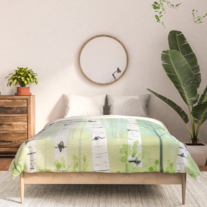 Birch Trees 2  Comforter Gallery Image 3
