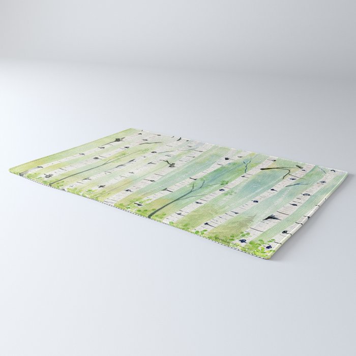 Birch Trees 2  Rug Gallery Image 3
