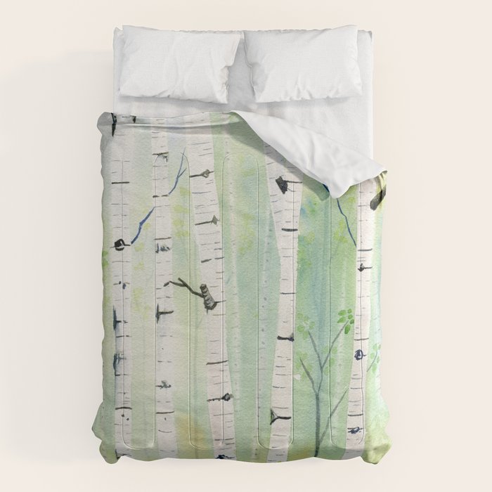 Birch Trees 2  Comforter Gallery Image 6