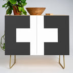 Swiss Cross Charcoal Credenza Gallery Image 1