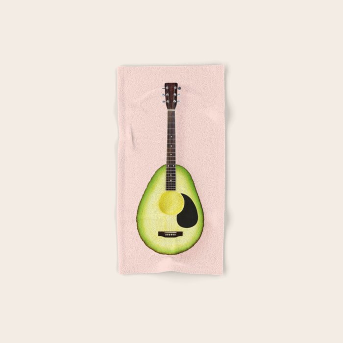 AVOCADO GUITAR Bath Towel Gallery Image 1