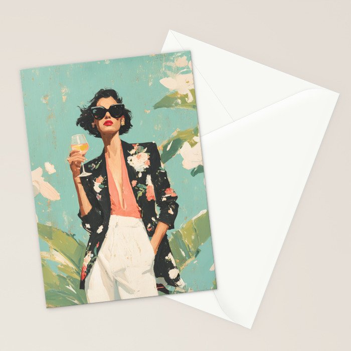 Chic Summer Elegance Stationery Card Gallery Image 2