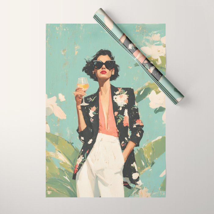Chic Summer Elegance Wrapping Paper Gallery Image 1