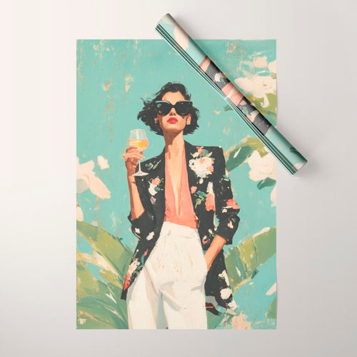 Chic Summer Elegance Wrapping Paper Gallery Image 1