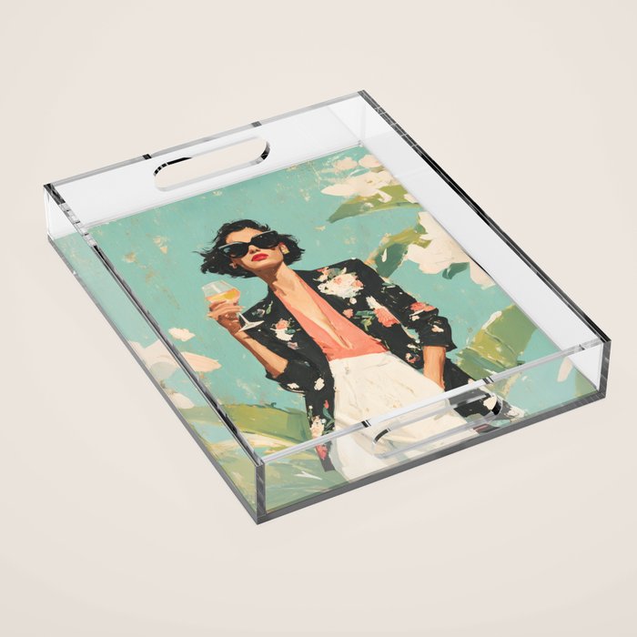 Chic Summer Elegance Acrylic Tray Gallery Image 1