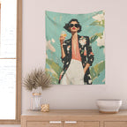 Chic Summer Elegance Wall Tapestry Gallery Image 2
