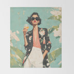Chic Summer Elegance Throw Blanket Gallery Image 2