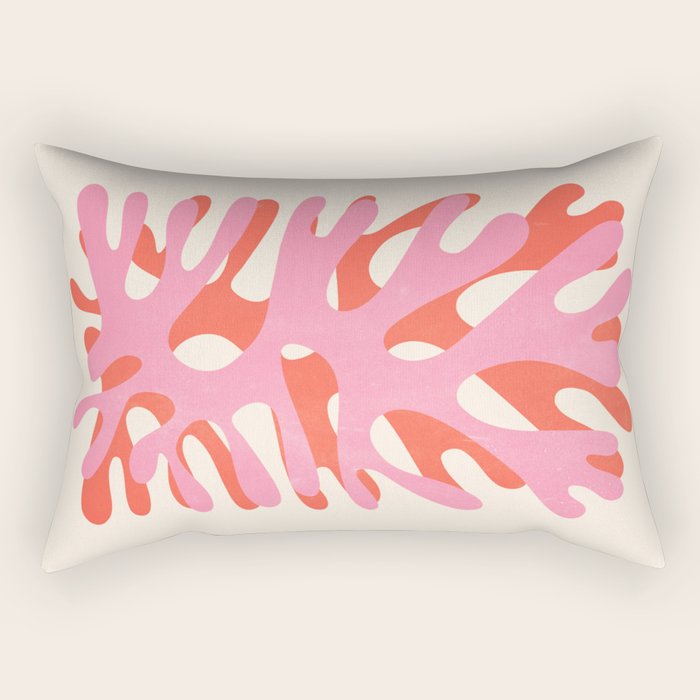 Sea Leaf: Matisse Collage Peach Edition Rectangular Pillow Gallery Image 1