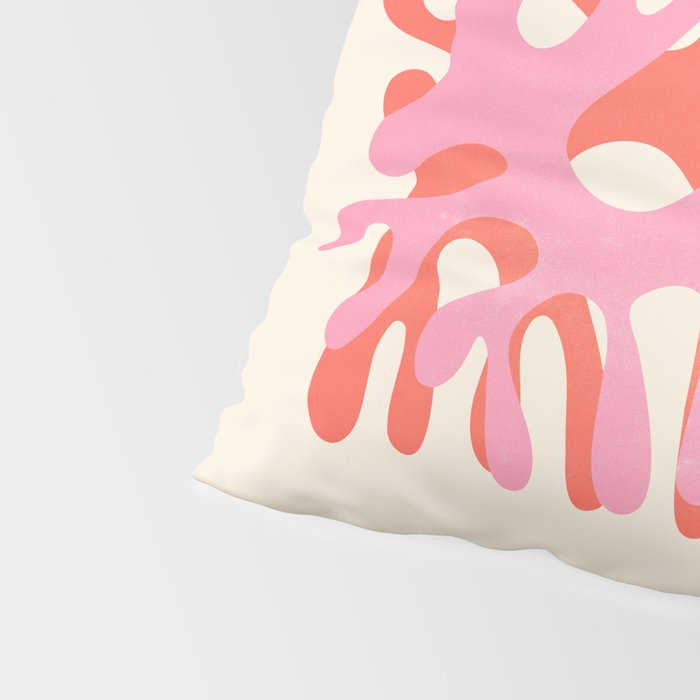 Sea Leaf: Matisse Collage Peach Edition Pillow Sham Gallery Image 4