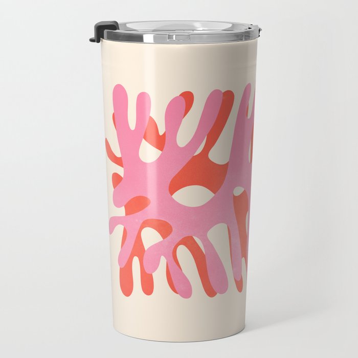 Sea Leaf: Matisse Collage Peach Edition Travel Mug Gallery Image 3