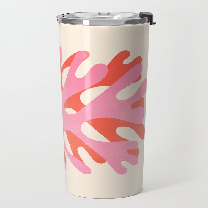 Sea Leaf: Matisse Collage Peach Edition Travel Mug Gallery Image 2