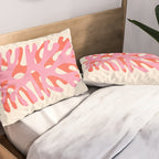 Sea Leaf: Matisse Collage Peach Edition Pillow Sham Gallery Image 2