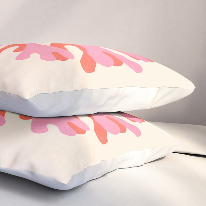 Sea Leaf: Matisse Collage Peach Edition Pillow Sham Gallery Image 3