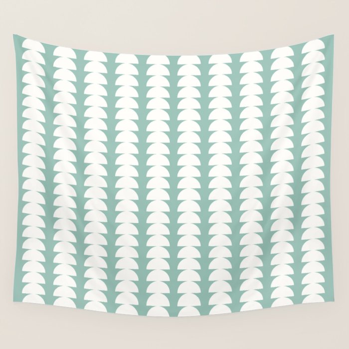 Maude Pattern - Teal Green Wall Tapestry Gallery Image 1