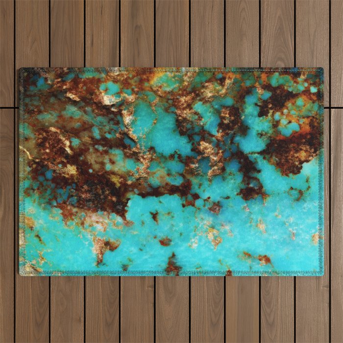 Turquoise I Outdoor Rug Gallery Image 1