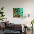 Turquoise I Wood Wall Art Gallery Image 2