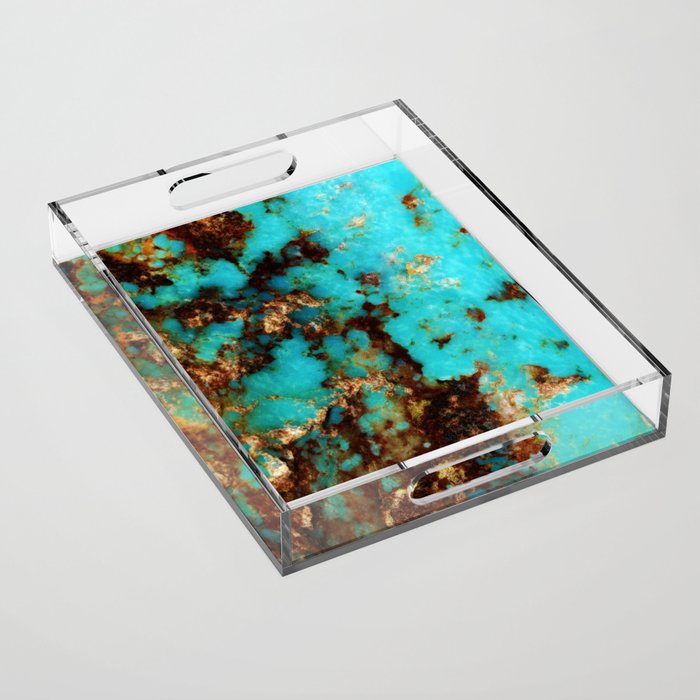 Turquoise I Acrylic Tray Gallery Image 1
