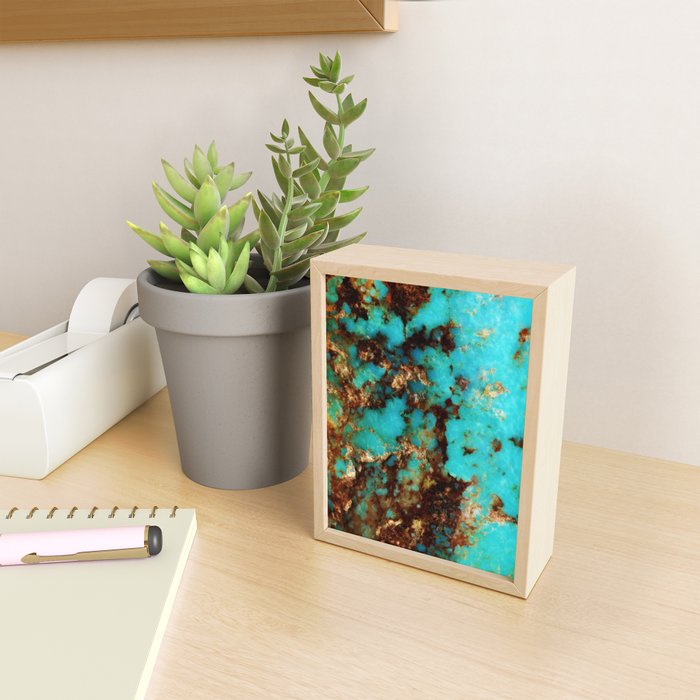 Turquoise I Mini Art Print Gallery Image 2