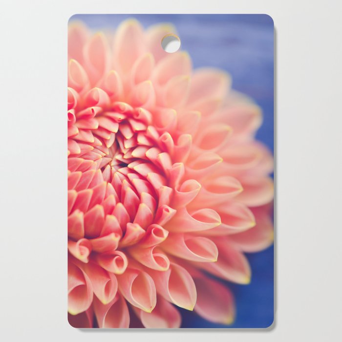 Enlightened -pink autumn dahlia flower photography Cutting Board Gallery Image 1