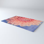 Enlightened -pink autumn dahlia flower photography Rug Gallery Image 3