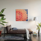 Enlightened -pink autumn dahlia flower photography Wood Wall Art Gallery Image 2
