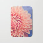 Enlightened -pink autumn dahlia flower photography Bath Mat Gallery Image 1
