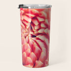 Enlightened -pink autumn dahlia flower photography Travel Mug Gallery Image 3