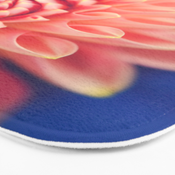 Enlightened -pink autumn dahlia flower photography Bath Mat Gallery Image 3