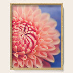 Enlightened -pink autumn dahlia flower photography Serving Tray Gallery Image 1