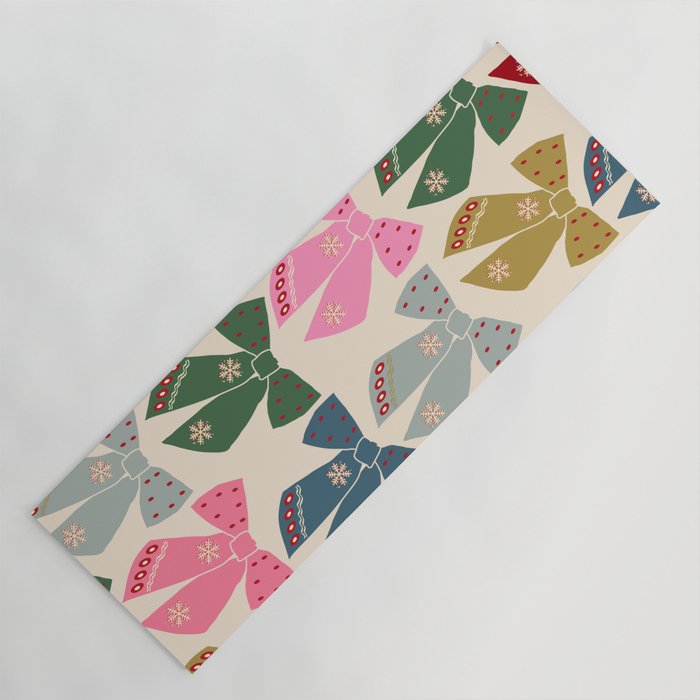 Christmas Bows Coquette Yoga Mat Gallery Image 1