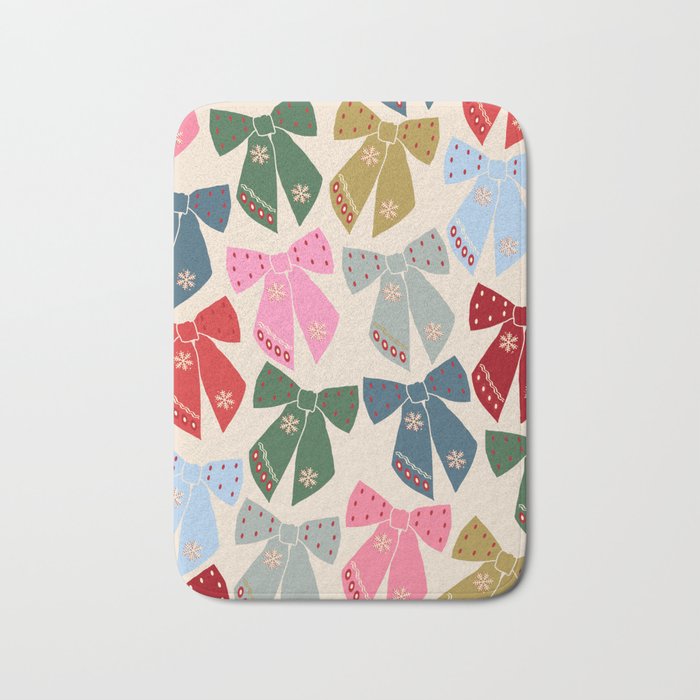 Christmas Bows Coquette Bath Mat Gallery Image 1