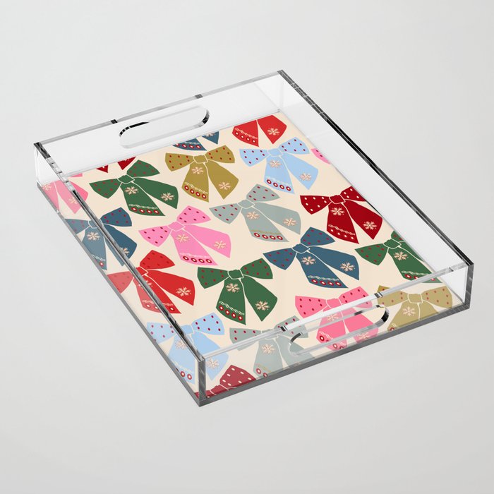 Christmas Bows Coquette Acrylic Tray Gallery Image 1