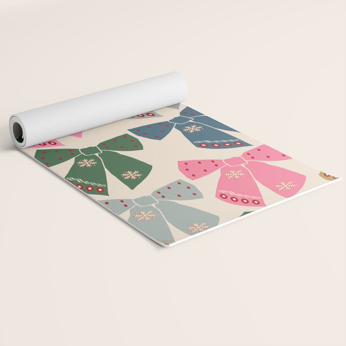 Christmas Bows Coquette Yoga Mat Gallery Image 2