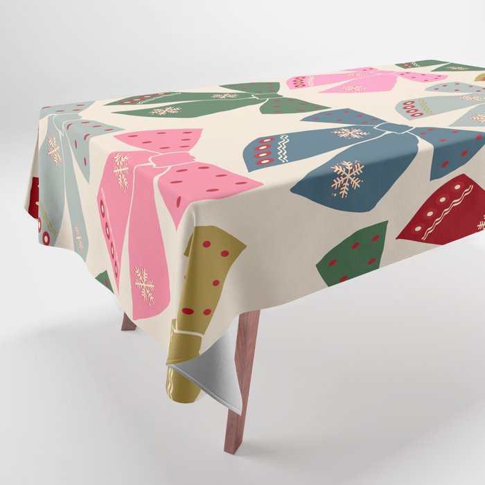 Christmas Bows Coquette Tablecloth Gallery Image 1