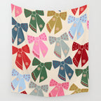 Christmas Bows Coquette Wall Tapestry Gallery Image 4